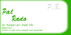 pal rado business card
